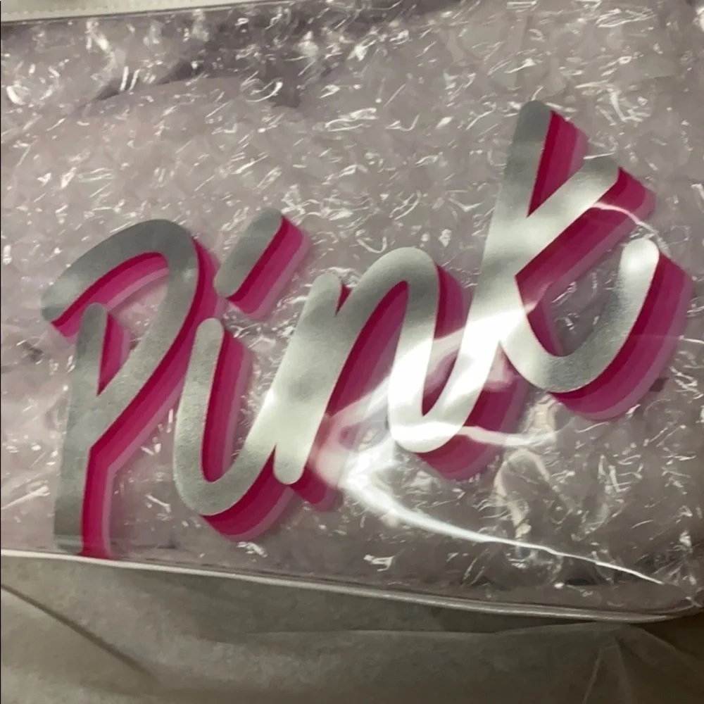 Pink Clear Victoria’s Secret Large Makeup Bag (NWT)